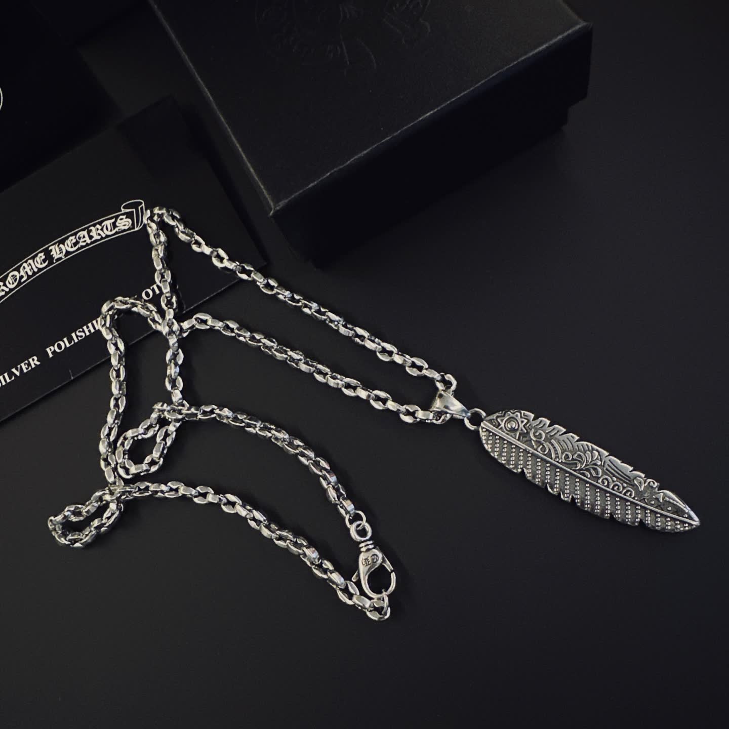 Chrome Hearts Feather Pendant Necklace